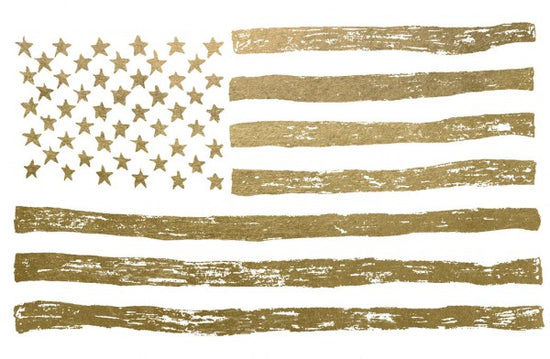 PHOTOWALL / Gold U.S. Flag (e311346)