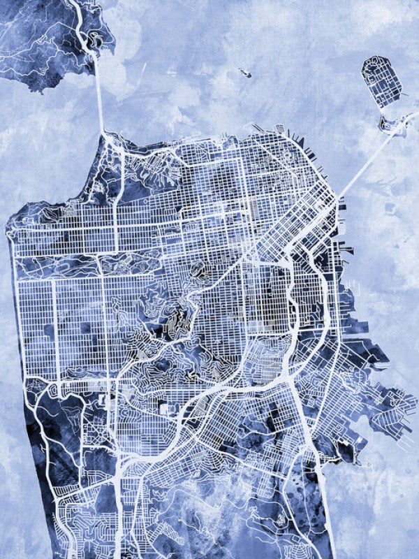 PHOTOWALL / San Francisco City Street Map (e311390)