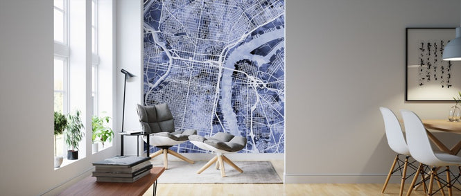 PHOTOWALL / Philadelphia Pennsylvania City Street Map (e311391)