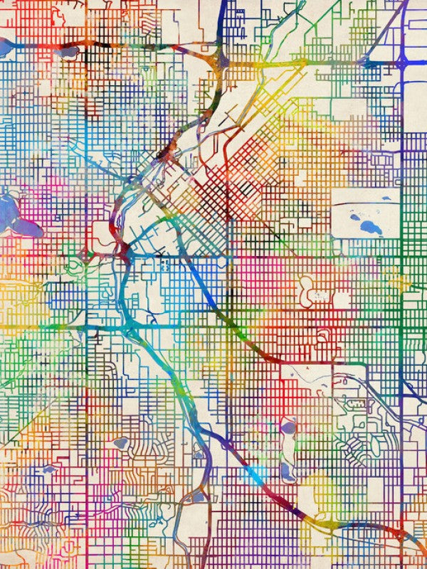 PHOTOWALL / Denver Colorado Street Map (e311407)