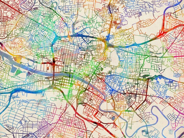 PHOTOWALL / Glasgow Street Map (e311410)