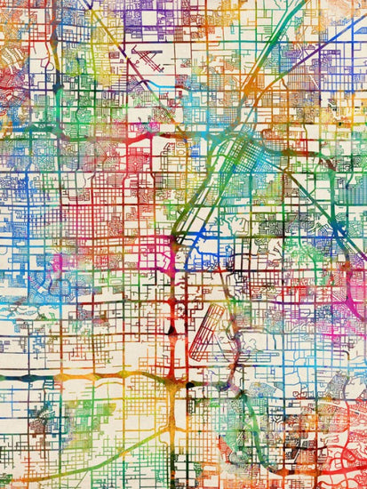 PHOTOWALL / Las Vegas City Street Map (e311411)
