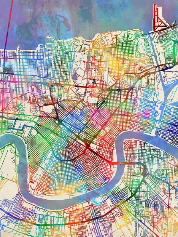 PHOTOWALL / New Orleans Street Map (e311412)