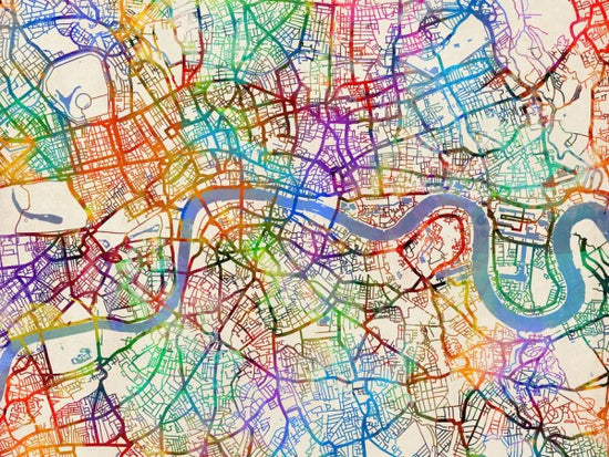 PHOTOWALL / London England Street Map (e311413)