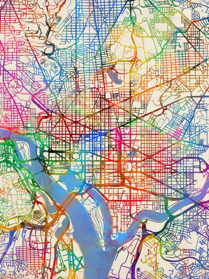 PHOTOWALL / Washington DC Street Map (e311414)