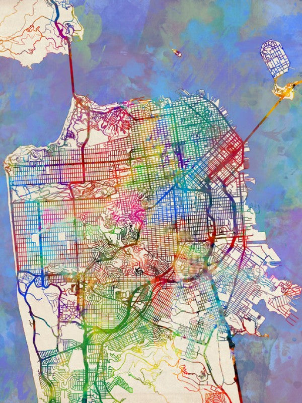 PHOTOWALL / San Francisco City Street Map (e311420)