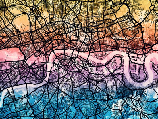 PHOTOWALL / London England Street Map (e311427)