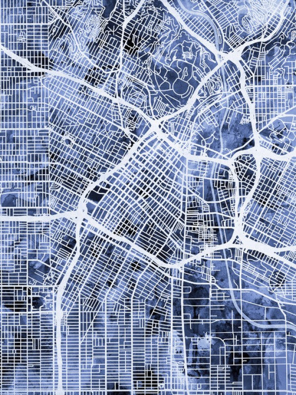 PHOTOWALL / Los Angeles City Street Map (e311434)