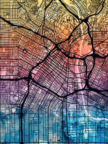 PHOTOWALL / Los Angeles City Street Map (e311435)