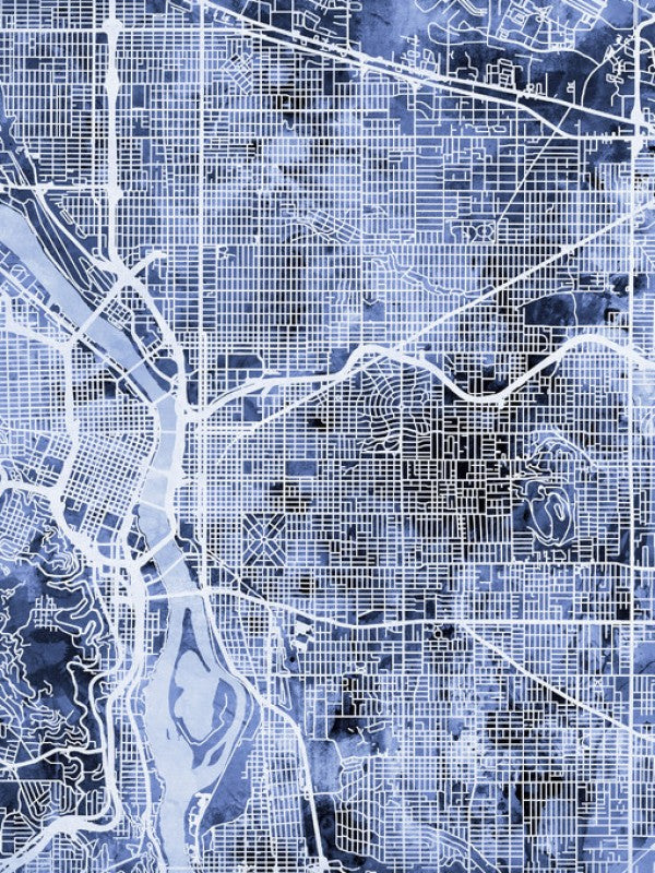 PHOTOWALL / Portland Oregon City Map (e311439)