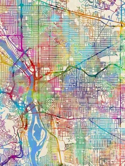 PHOTOWALL / Portland Oregon City Map (e311444)
