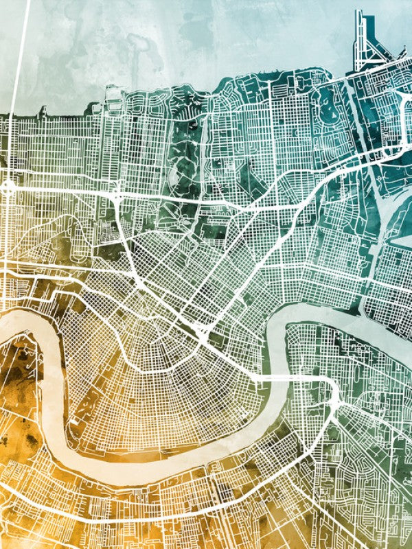 PHOTOWALL / New Orleans City Street Map (e311450)