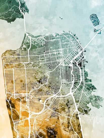 PHOTOWALL / San Francisco City Street Map (e311451)