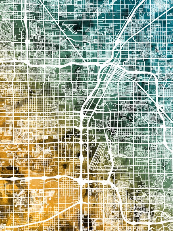 PHOTOWALL / Las Vegas City Street Map (e311452)