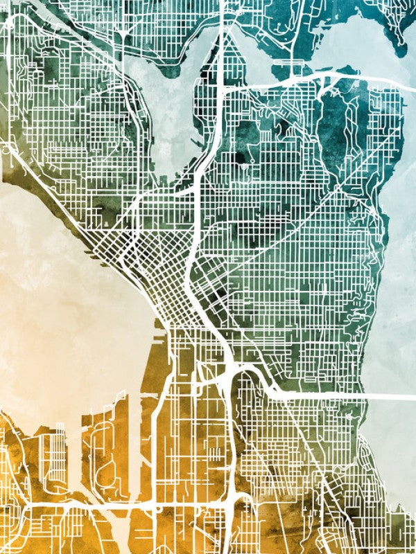 PHOTOWALL / Seattle Washington Street Map (e311453)