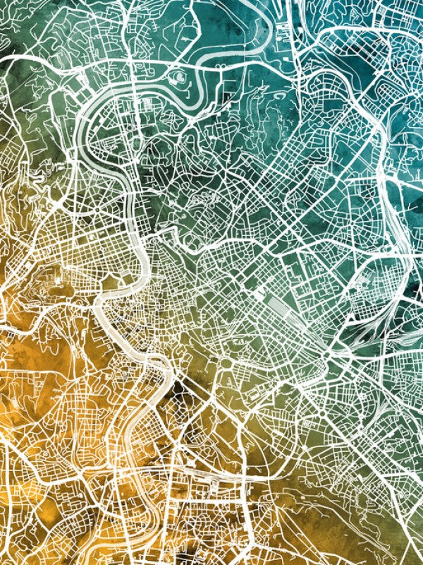 PHOTOWALL / Rome Italy City Map (e311500)