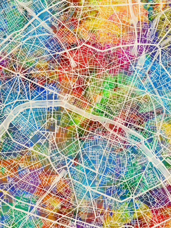 PHOTOWALL / Paris France City Map (e311501)