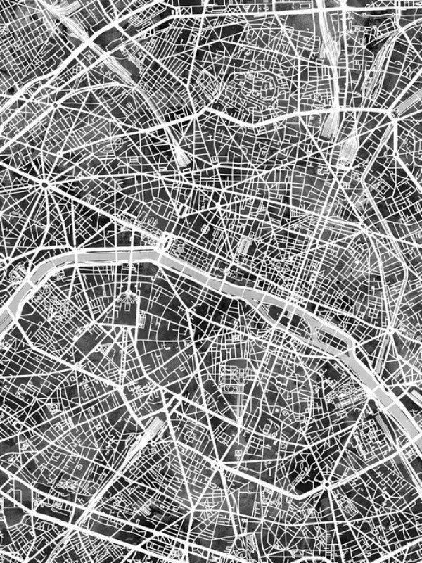 PHOTOWALL / Paris France City Map (e311502)