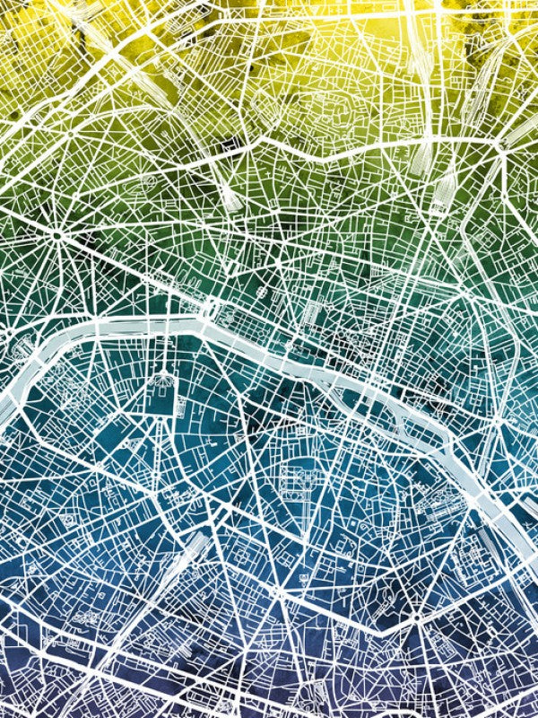 PHOTOWALL / Paris France City Map (e311505)