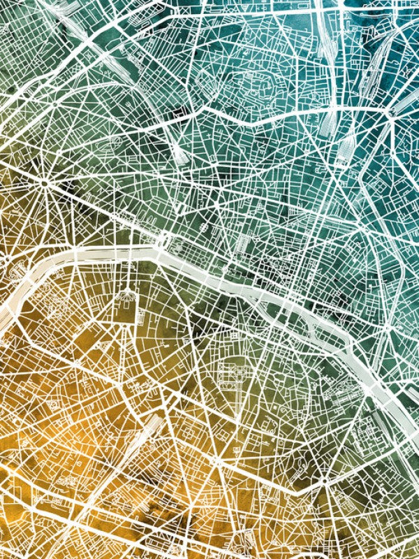 PHOTOWALL / Paris France City Map (e311506)
