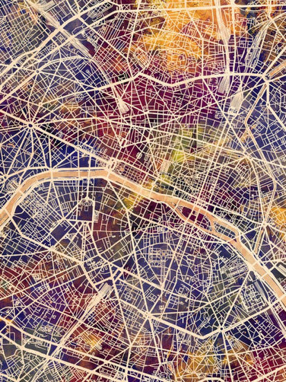 PHOTOWALL / Paris France City Map (e311503)