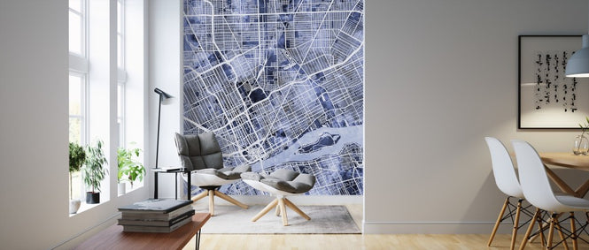 PHOTOWALL / Detroit Michigan City Map (e311518)