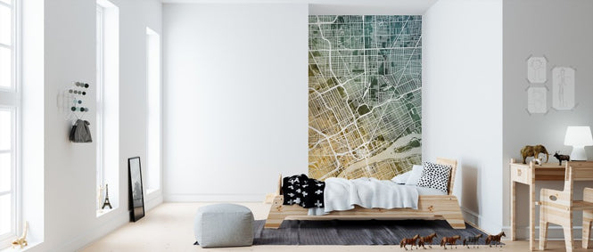 PHOTOWALL / Detroit Michigan City Map (e311519)