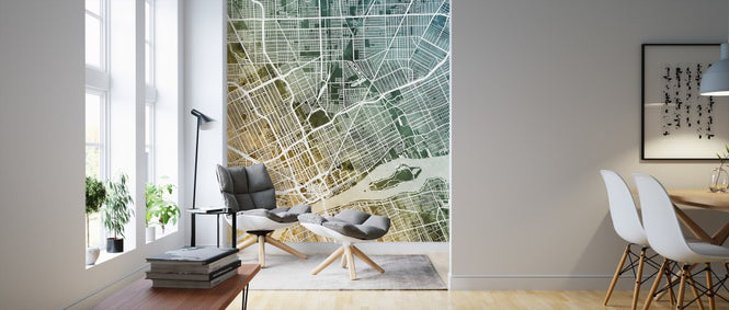 PHOTOWALL / Detroit Michigan City Map (e311519)