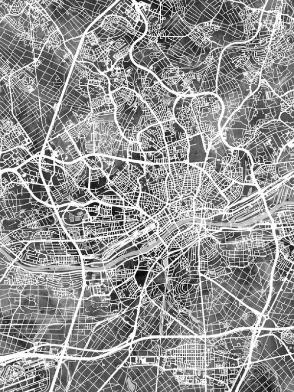 PHOTOWALL / Frankfurt Germany City Map (e311547)