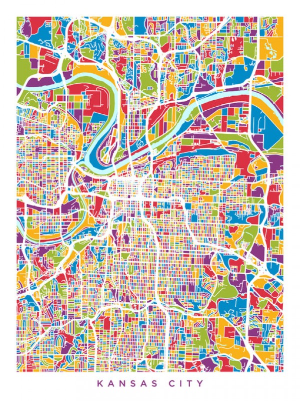PHOTOWALL / Kansas City Missouri City Map (e311555)