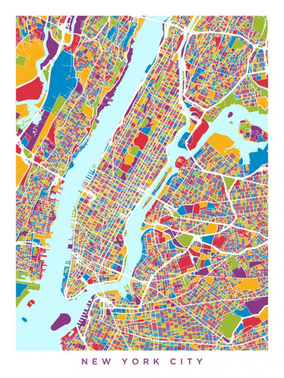 PHOTOWALL / New York City Street Map (e311556)