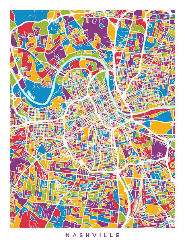 PHOTOWALL / Nashville Tennessee City Map (e311557)