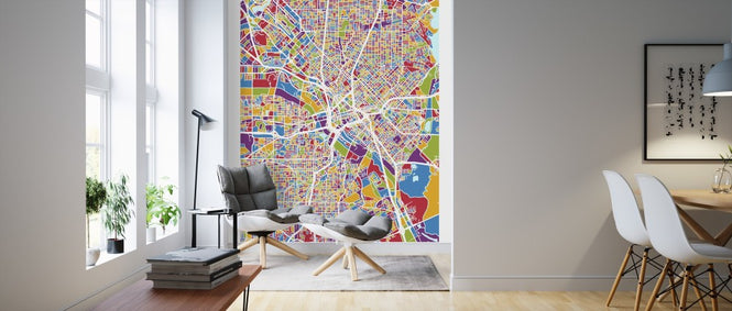 PHOTOWALL / Dallas Texas City Map (e311558)