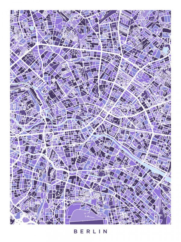 PHOTOWALL / Berlin Germany City Map (e311563)