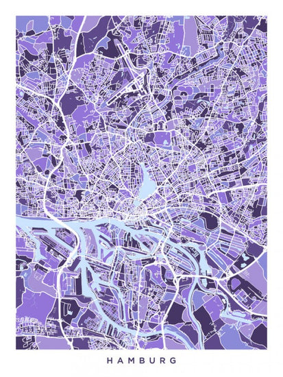 PHOTOWALL / Hamburg Germany City Map (e311566)