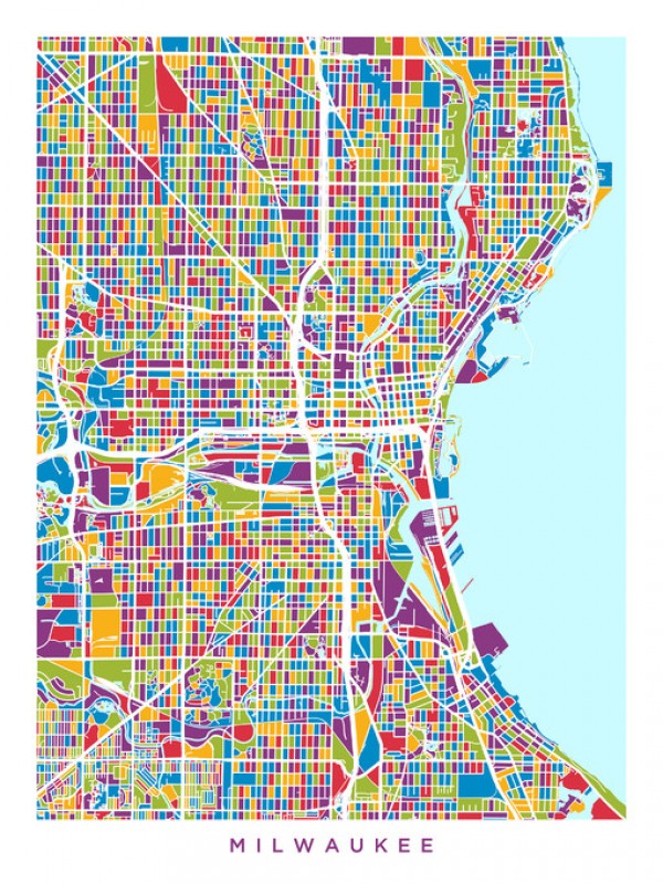 PHOTOWALL / Milwaukee Wisconsin City Map (e311569)