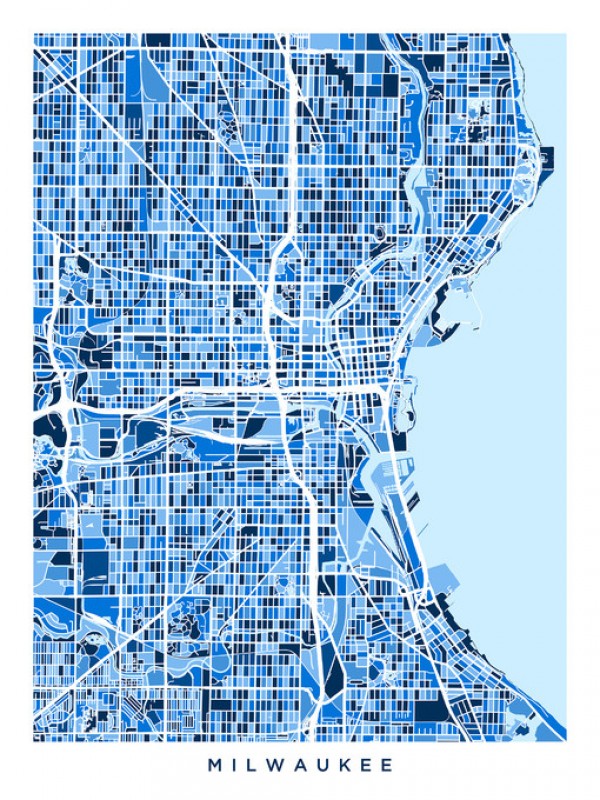 PHOTOWALL / Milwaukee Wisconsin City Map (e311570)