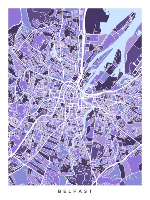 PHOTOWALL / Belfast Northern Ireland City Map (e311574)