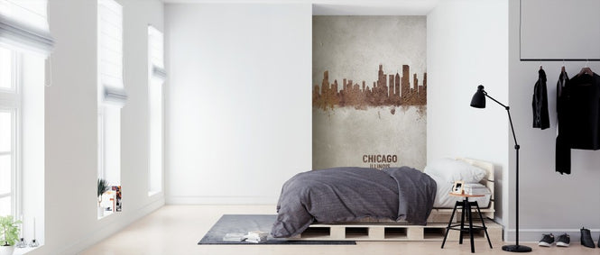 PHOTOWALL / Chicago Illinois Rust Skyline (e312108)