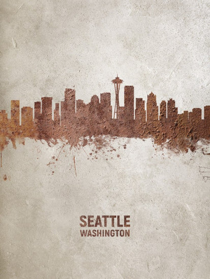PHOTOWALL / Seattle Washington Rust Skyline (e312116)
