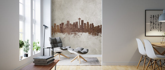 PHOTOWALL / Seattle Washington Rust Skyline (e312116)