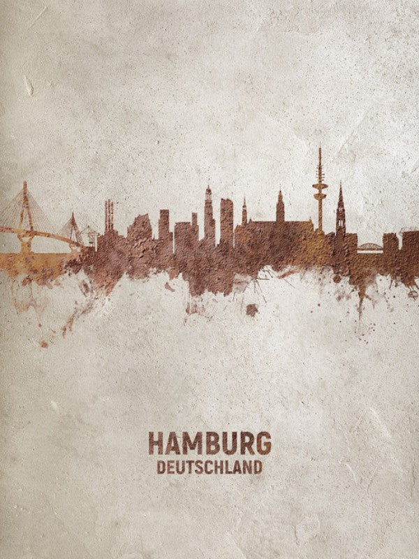 PHOTOWALL / Hamburg Germany Rust Skyline (e312123)