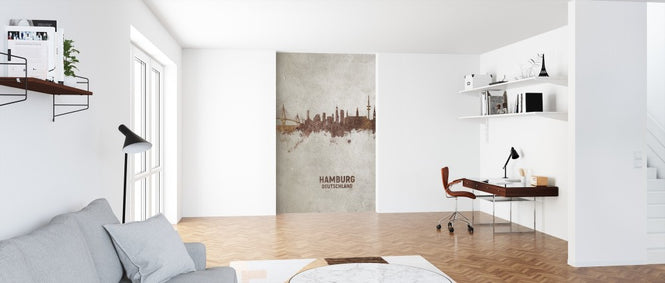 PHOTOWALL / Hamburg Germany Rust Skyline (e312123)