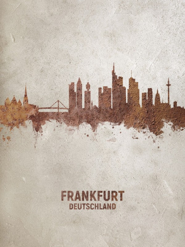PHOTOWALL / Frankfurt Germany Rust Skyline (e312125)
