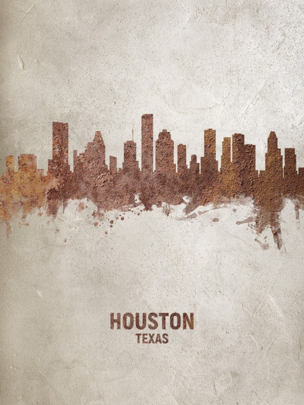 PHOTOWALL / Houston Texas Rust Skyline (e312128)