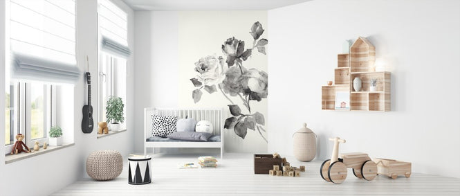 PHOTOWALL / Rose Blossoms Gray (e312280)