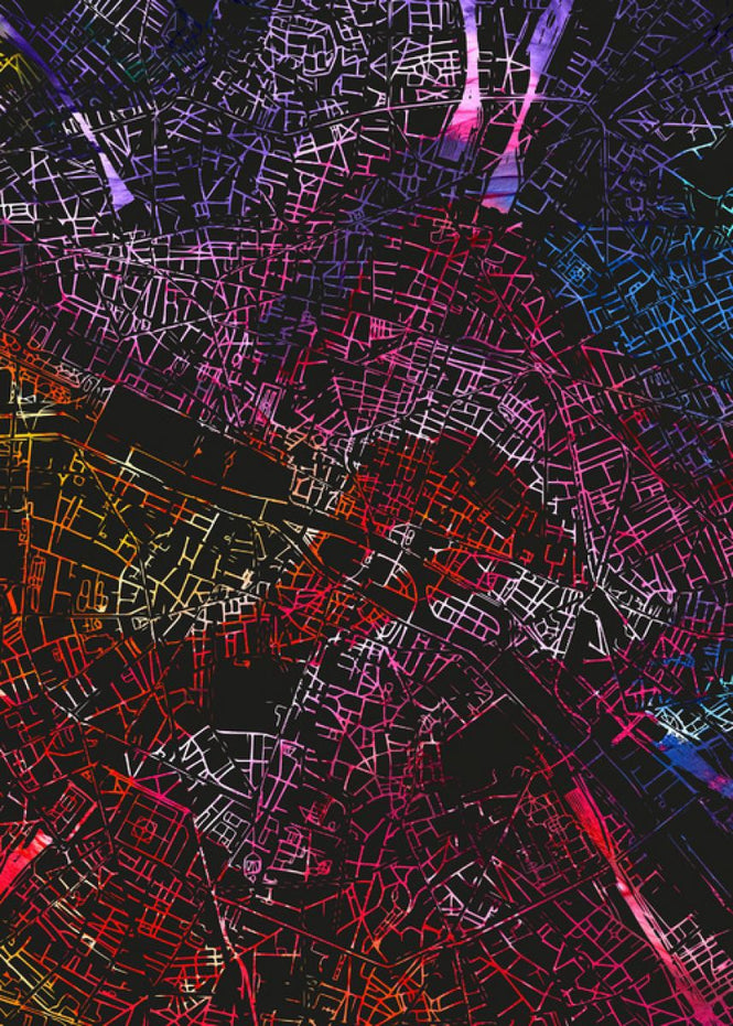 PHOTOWALL / Paris in France - Map (e313272)