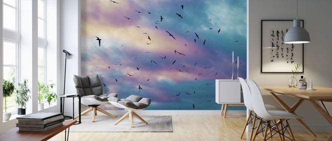 PHOTOWALL / Birds in Colorful Sky (e313611)