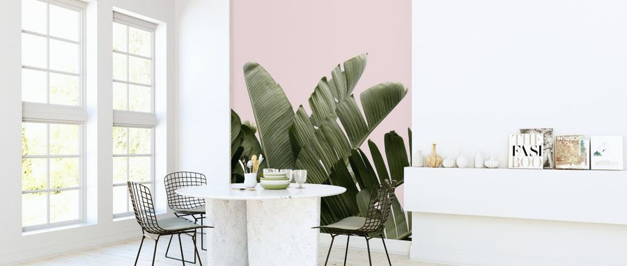 PHOTOWALL / Plant Light Pink Background (e313629)