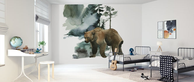 PHOTOWALL / Watercolor Bear Forest (e313892)